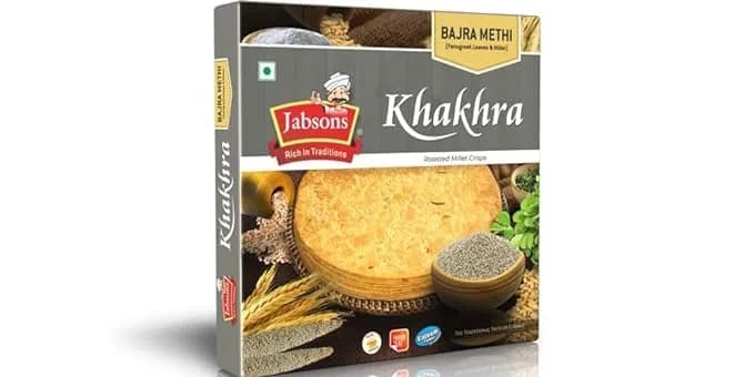 Buy Jabsons Bajra Methi Khakhra Vacc Pack Online - OLRAA Indian Snacks