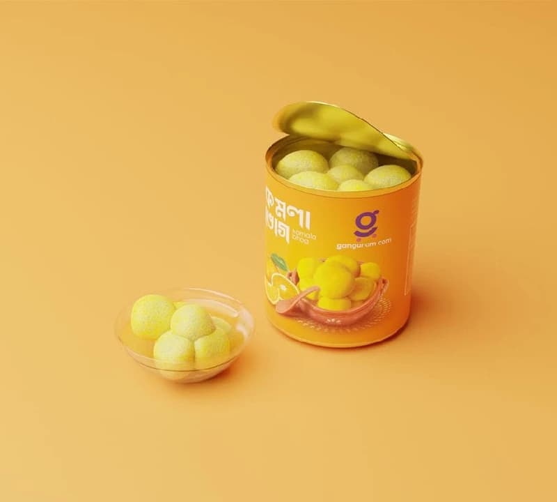 Buy Ganguram tin kamala bhog Rosogolla Online - OLRAA Indian Snacks