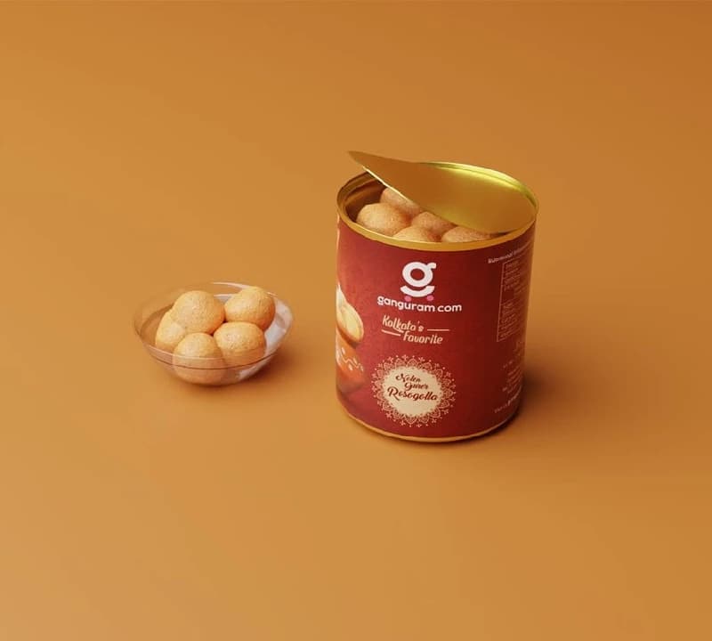 Buy Ganguram tin nolen gurer rosogolla Online - OLRAA Indian Snacks