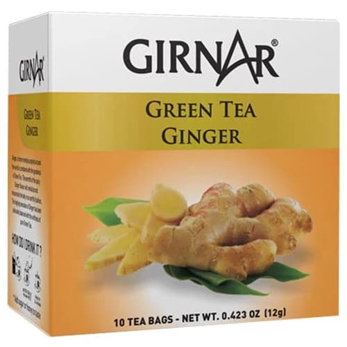 Buy Girnar Green Tea Bag Ginger Online - OLRAA Indian Snacks