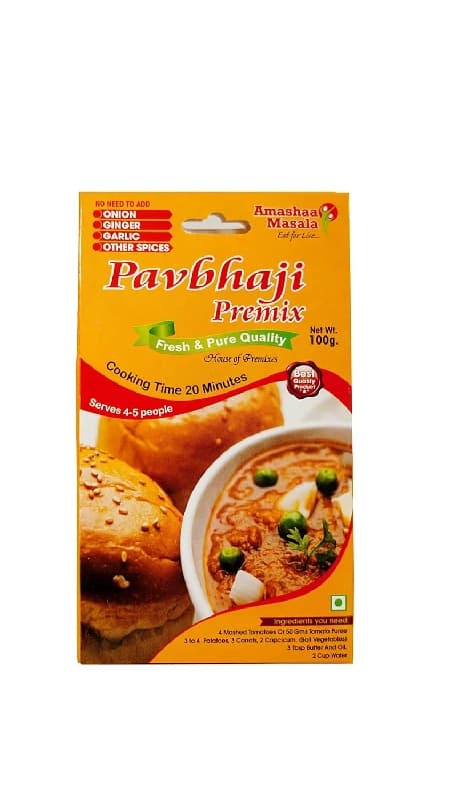 Buy Amashaa Masala Pav Bhaji Premix Online - OLRAA Indian Snacks