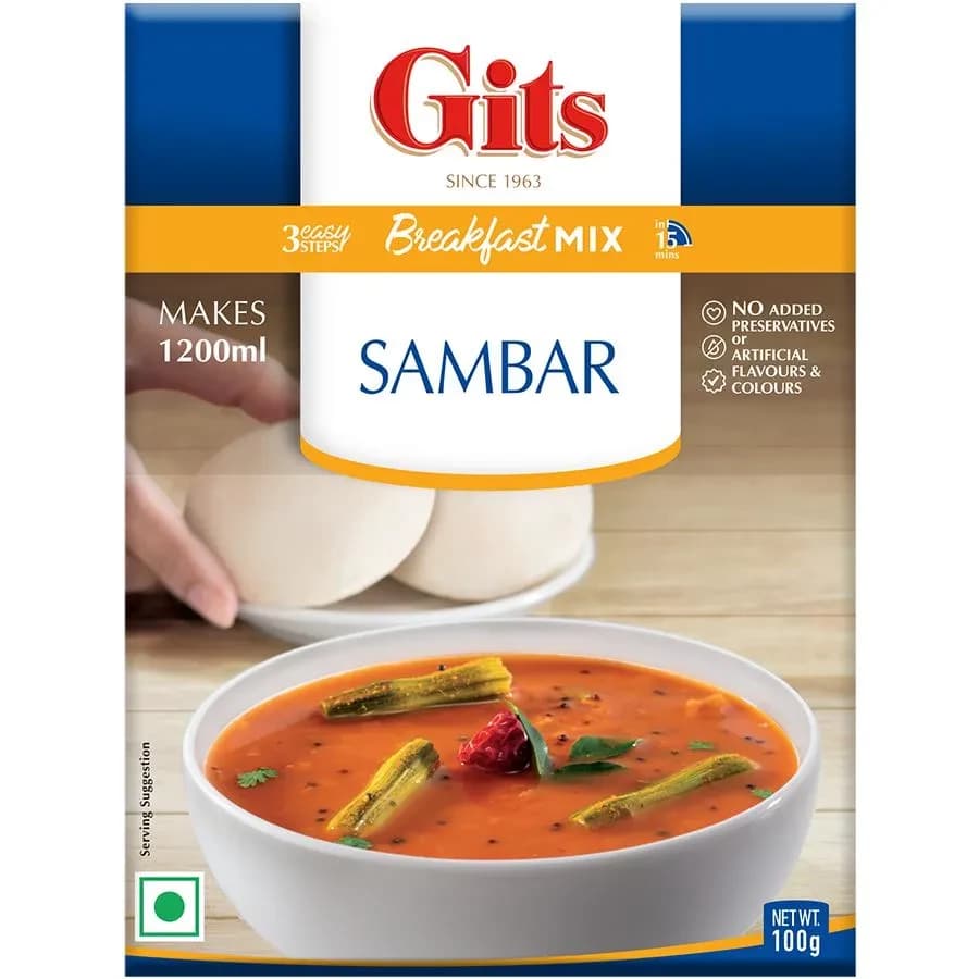 Buy Gits Sambar Breakfast Mix Online - OLRAA Indian Snacks