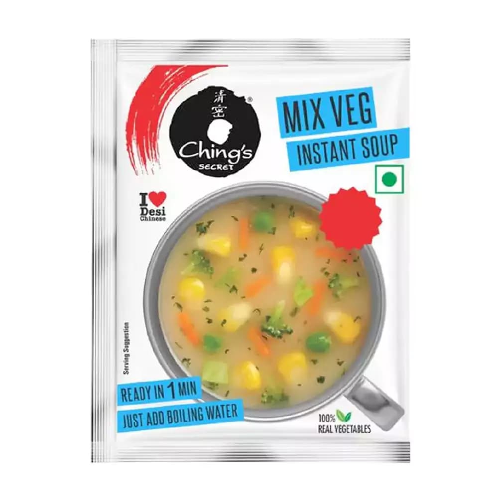 Buy Ching's Secret Mix Veg Instant Soup Online - OLRAA Indian Snacks