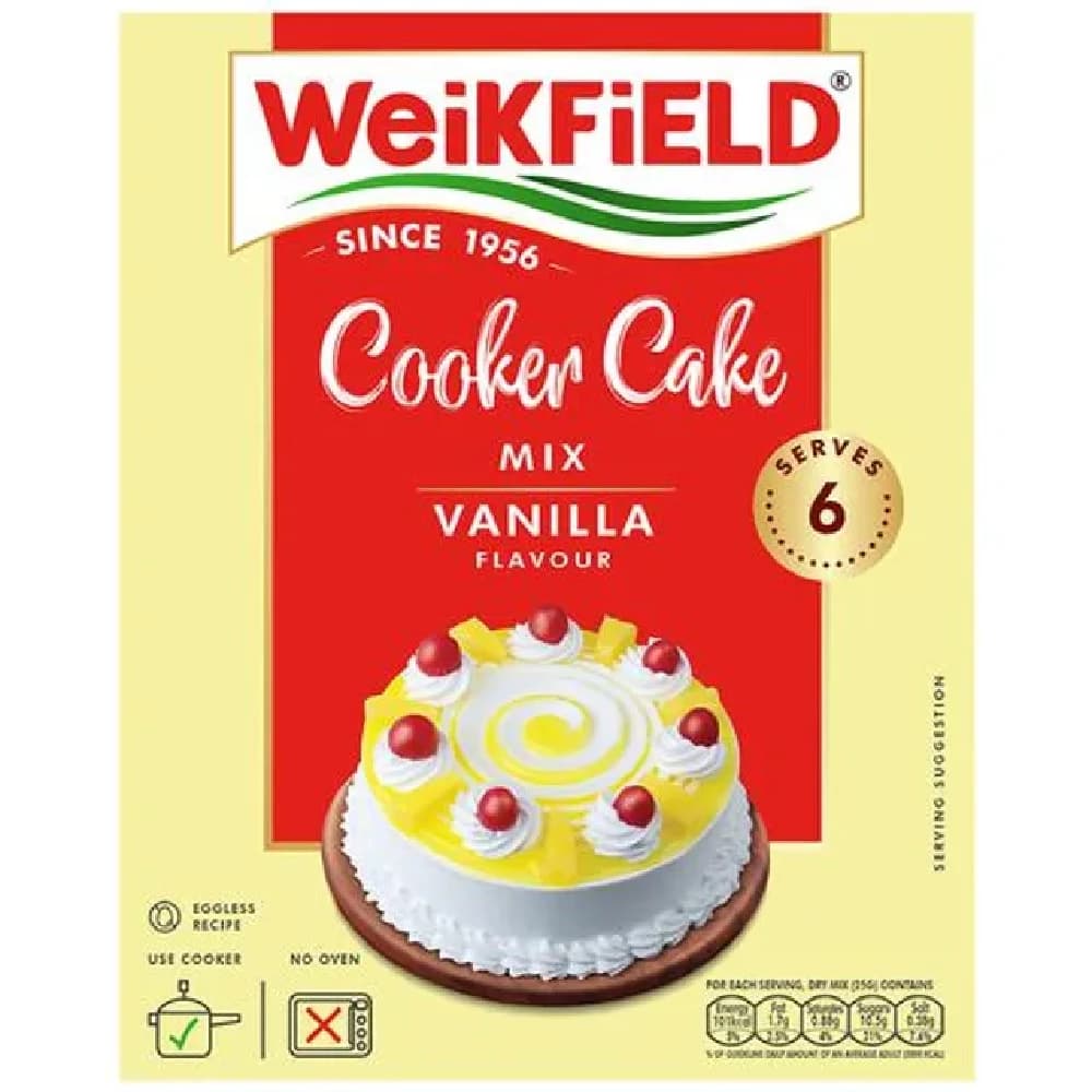 Buy Weikfield Cooker Cake Mix Vanilla Online - OLRAA Indian Snacks