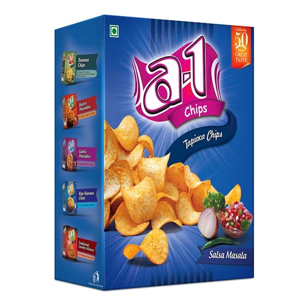 Buy A1 Chips Tapioca Chips Salsa Masala Online - OLRAA Indian Snacks