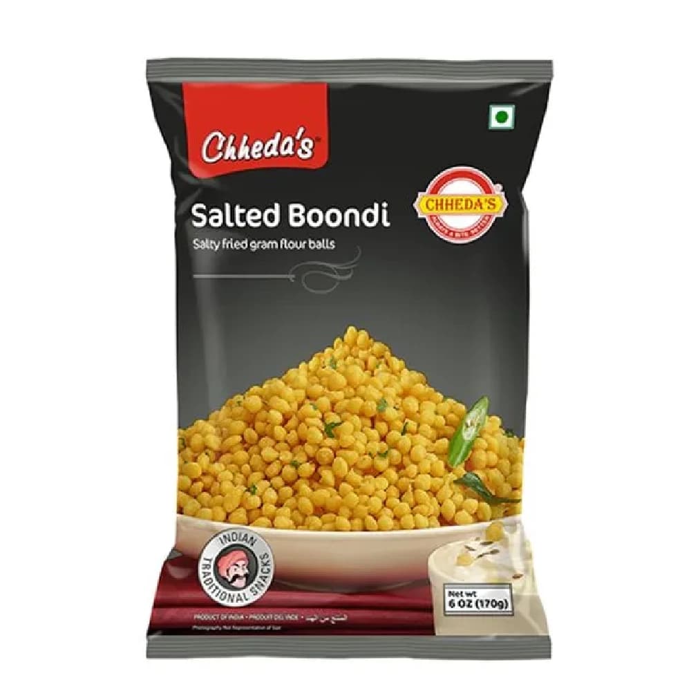 Buy Chhedas Salted Boondi Salty Fried Online - OLRAA Indian Snacks