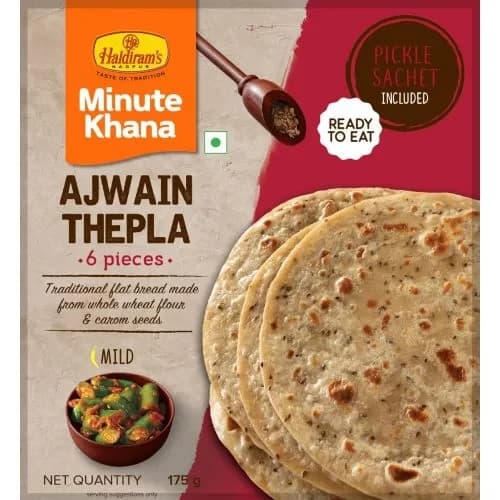 Buy Haldiram's Ajwain Thepla Online - OLRAA Indian Snacks