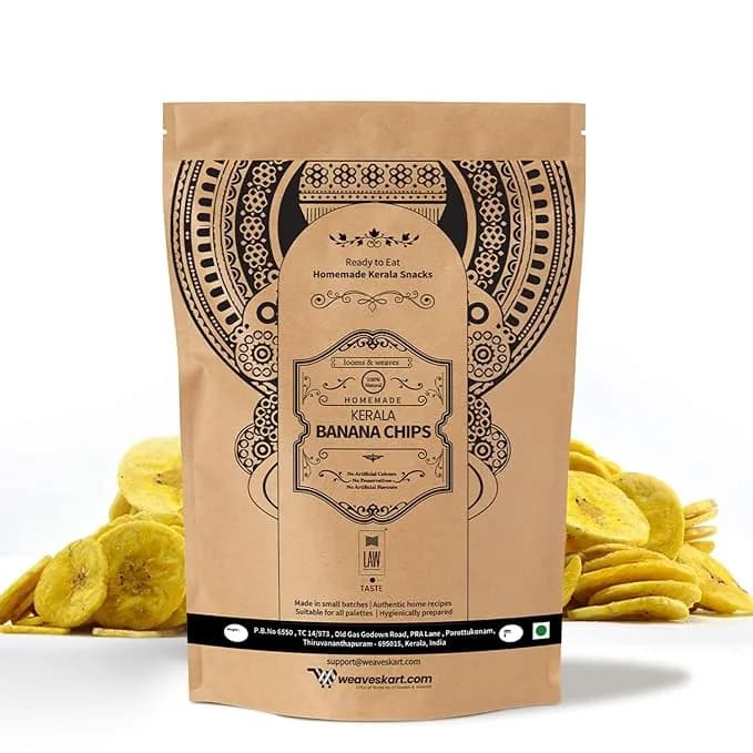 Buy Looms & Weaves - Kerala Banana Chips Online - OLRAA Indian Snacks