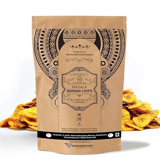 Buy Looms & Weaves Ready to eat Kerala Snacks Masala Banana Chips Online - OLRAA Indian Snacks