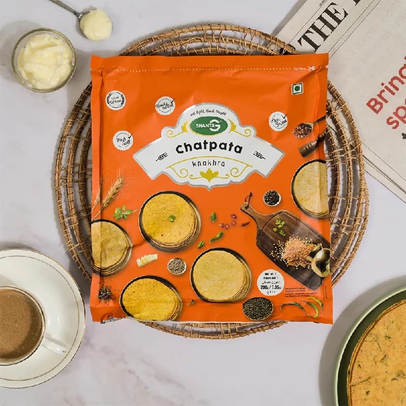 Buy ShantaG Chatpata Round Khakhra Online - OLRAA Indian Snacks