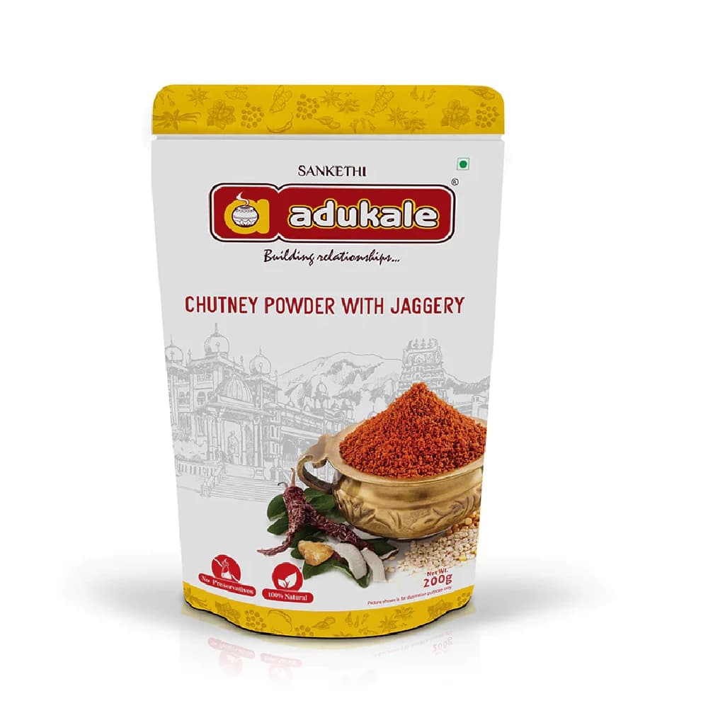 Buy Adukale Chutney Powder with Jaggery Online - OLRAA Indian Snacks