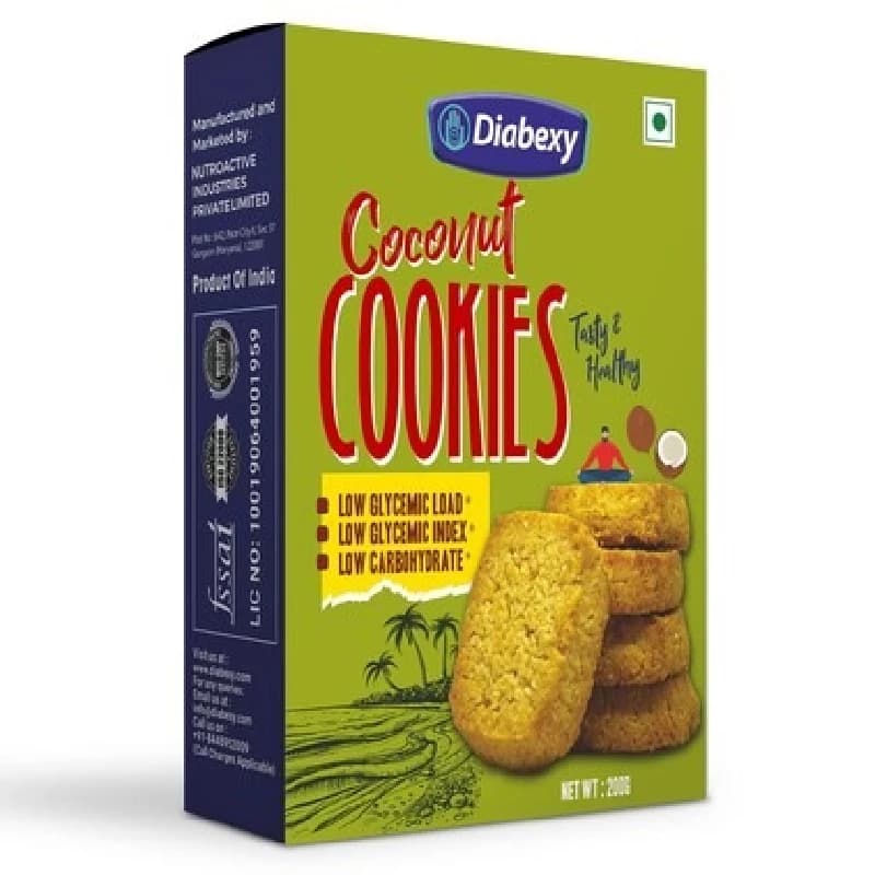 Buy Diabexy Coconut Cookies Online - OLRAA Indian Snacks