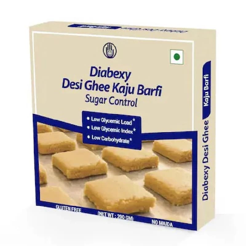 Buy Diabexy Desi Ghee Kaju Barfi Online - OLRAA Indian Snacks