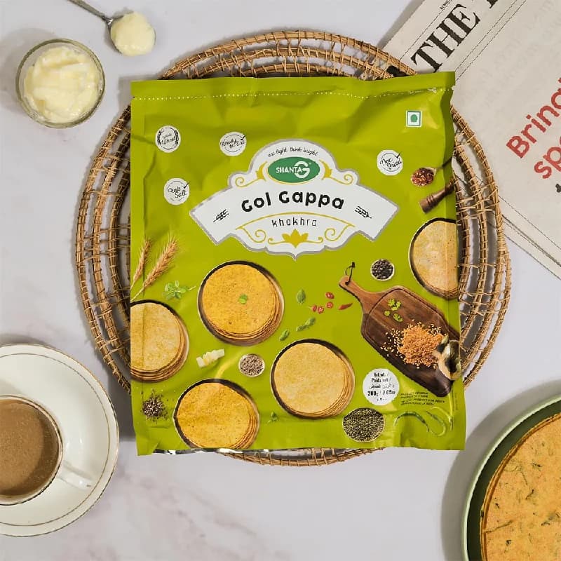 Buy ShantaG Gol Gappa Round Khakhra Online - OLRAA Indian Snacks