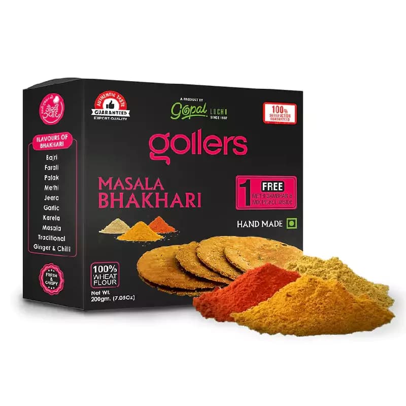 Buy Gollers Masala Bhakhari Online - OLRAA Indian Snacks