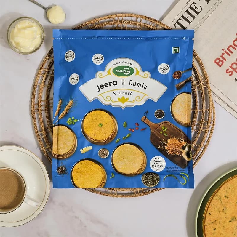 Buy ShantaG Jeera Round Khakhra Online - OLRAA Indian Snacks