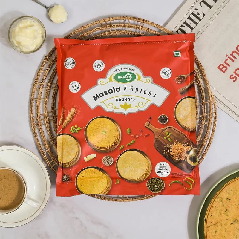 Buy ShantaG Masala Round Khakhra Online - OLRAA Indian Snacks
