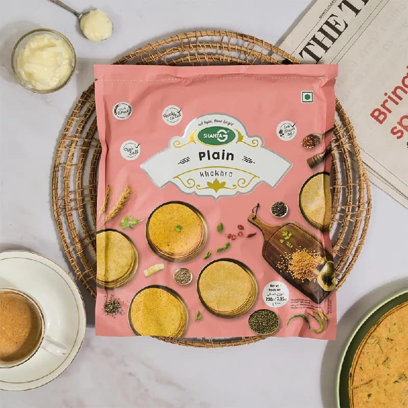 Buy ShantaG Plain Round Khakhra Online - OLRAA Indian Snacks