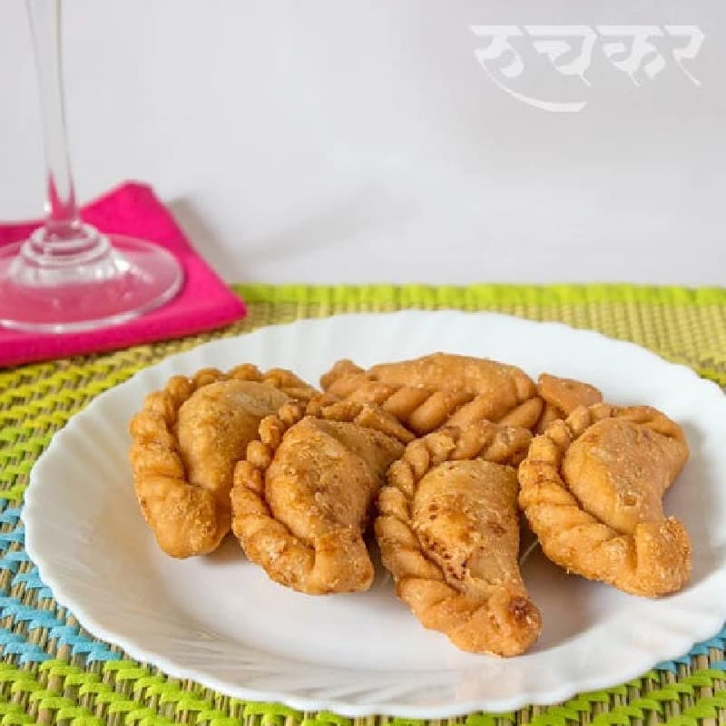 Buy Ruchkar Sakhar Khobre Karanji Online - OLRAA Indian Snacks