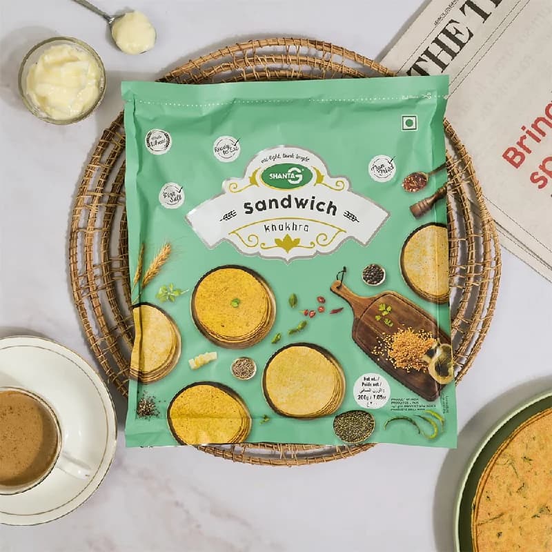 Buy ShantaG Sandwich Round Khakhra Online - OLRAA Indian Snacks
