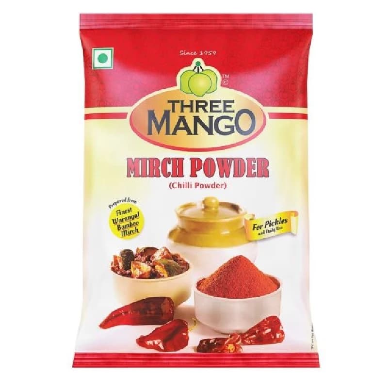 Buy Three Mango Chilli Powder Online - OLRAA Indian Snacks