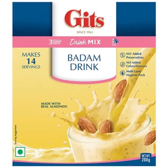 Buy Gits Ready Badam Drink Mix Online - OLRAA Indian Snacks