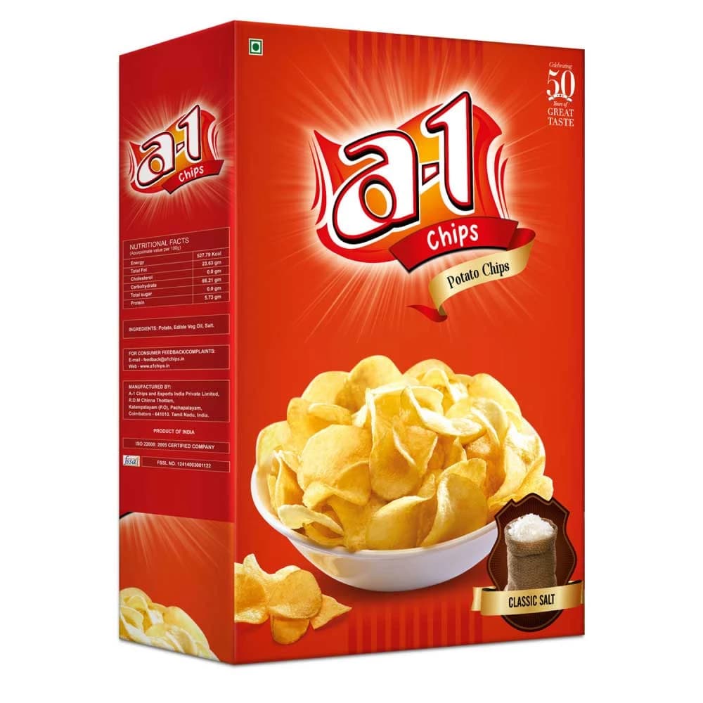 Buy A1 Chips Potato Chips-Classic Salt Online - OLRAA Indian Snacks