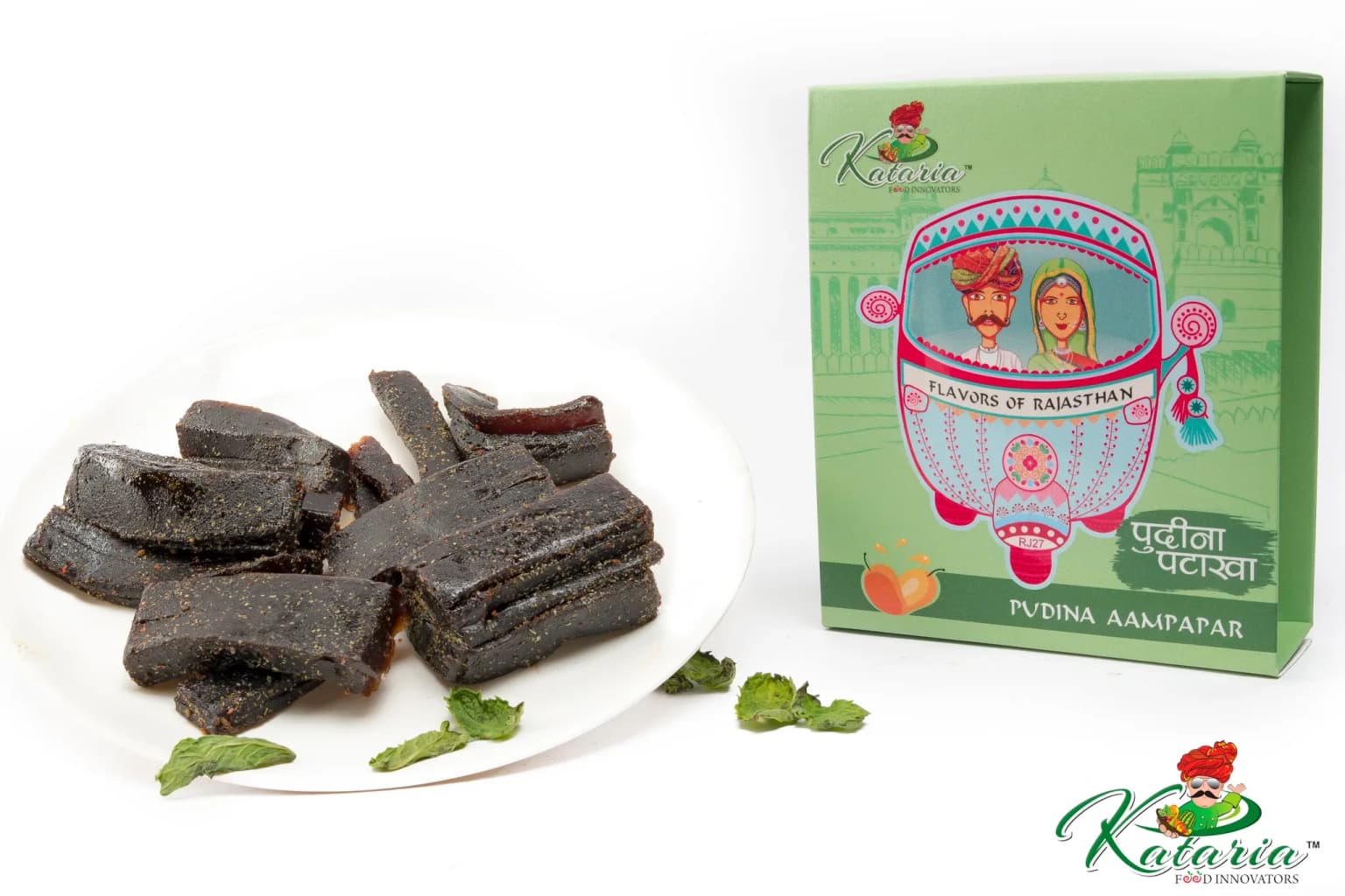 Buy Kataria Food Innovators Pudina Aam Papad Online - OLRAA Indian Snacks