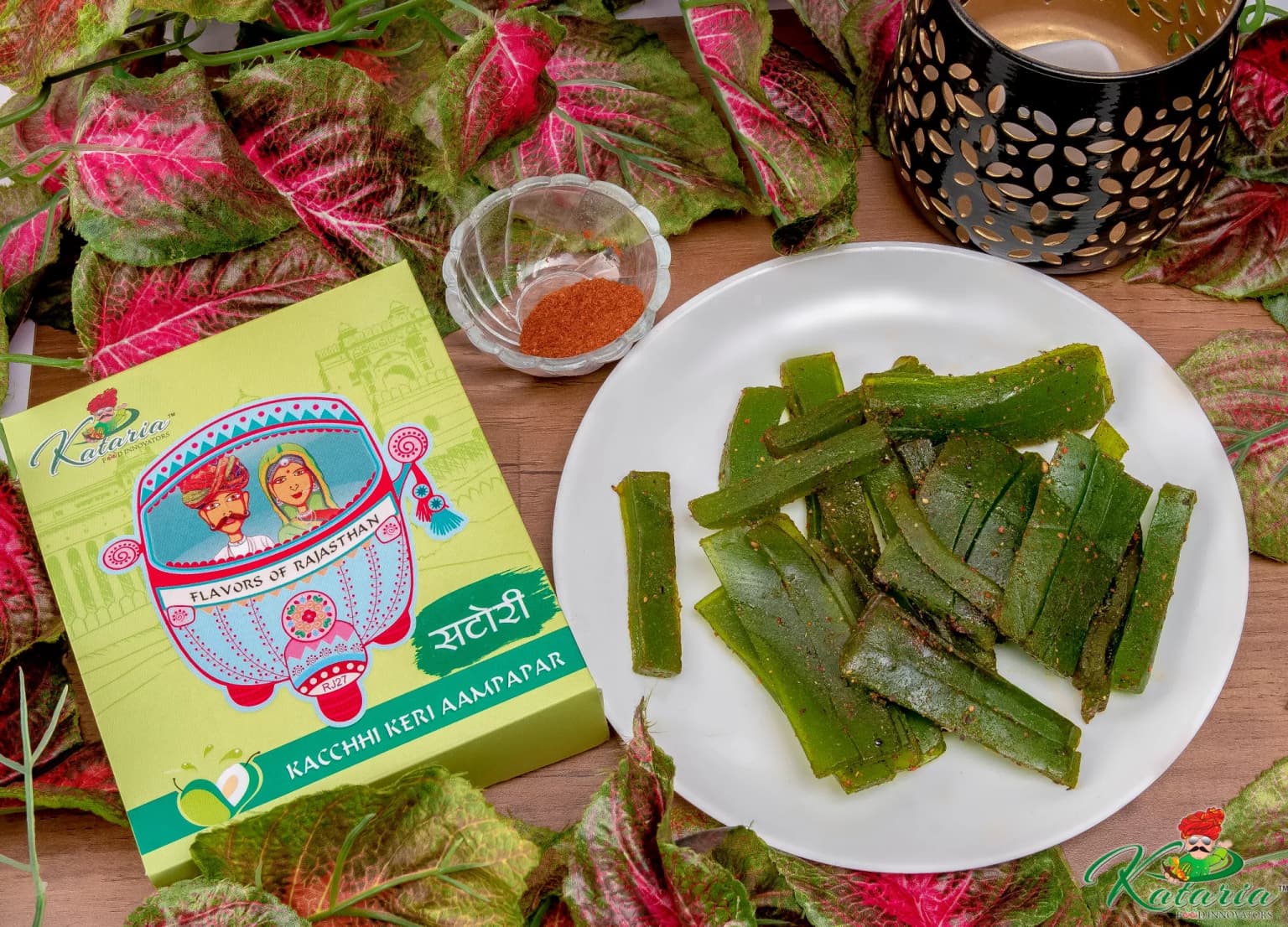 Buy Kataria Food Innovators Satori Green Aampapad Online - OLRAA Indian Snacks