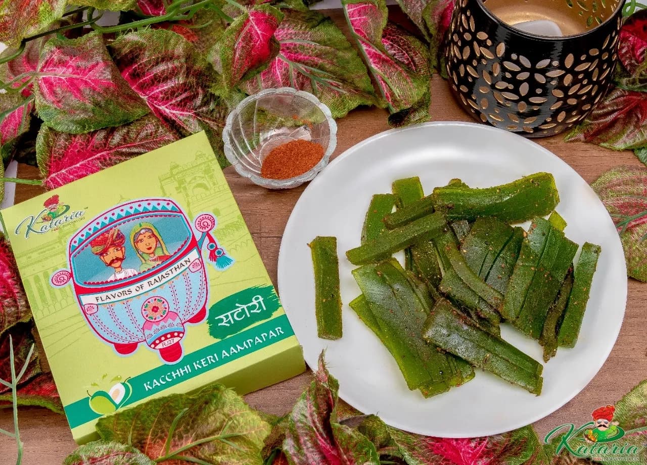 Buy Kataria Food Innovators Spicy Kaccha Aam Papad Online - OLRAA Indian Snacks