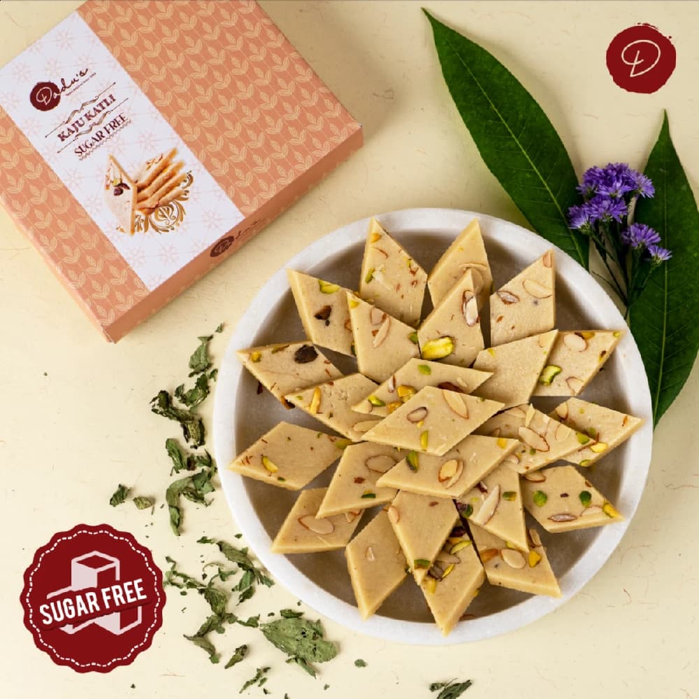 Buy Dadu's Sugar Free Kaju Katli Online - OLRAA Indian Snacks