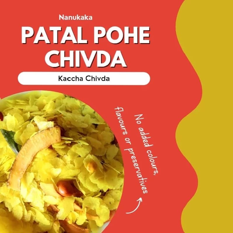 Buy Nanukaka Patal Poha Chivda (Kaccha Chivda) Online - OLRAA Indian Snacks