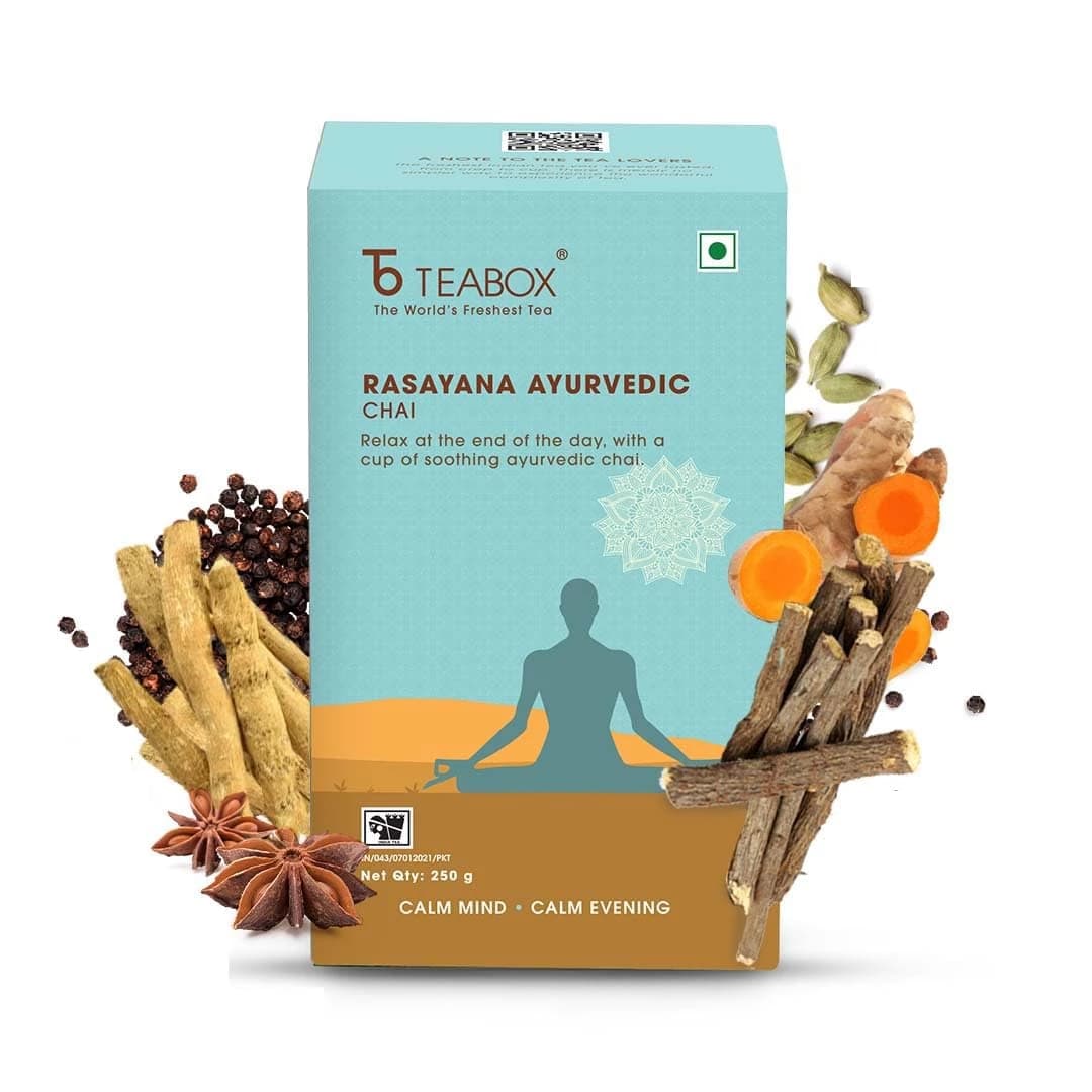 Buy Teabox Rasayana Ayurvedic Chai Online - OLRAA Indian Snacks
