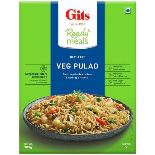 Buy Gits Ready To Eat Veg Pulao Online - OLRAA Indian Snacks