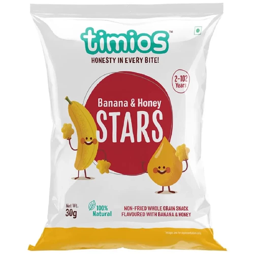 Buy Timios Stars Banana & Honey Online - OLRAA Indian Snacks