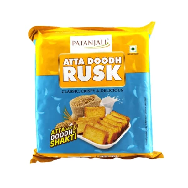 Buy Patanjali Atta Doodh Rusk Online - OLRAA Indian Snacks