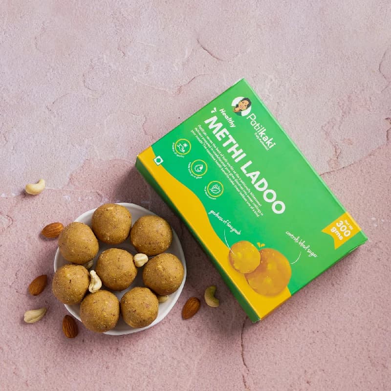 Buy Patil Kaki (Methi Ladoo (Pure Ghee) Online - OLRAA Indian Snacks