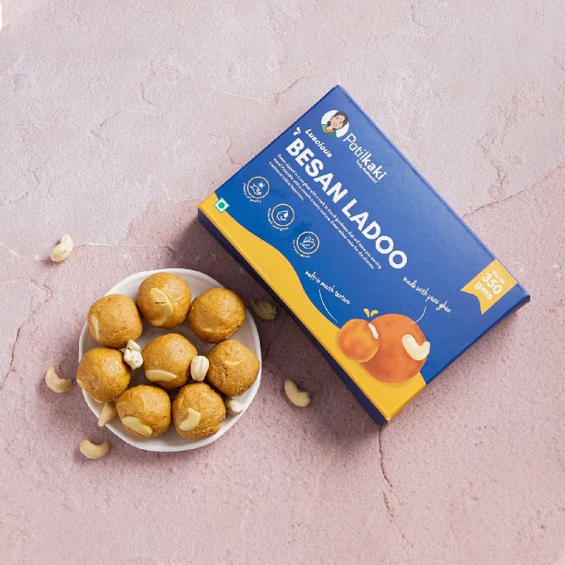 Buy Patil Kaki Besan Ladoo Online - OLRAA Indian Snacks