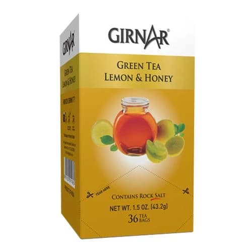 Buy Girnar Green Tea Bag Lemon & Honey Online - OLRAA Indian Snacks