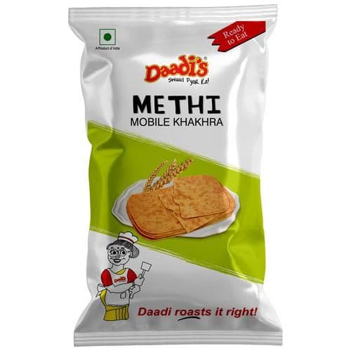 Buy Daadis Mobile Khakhra - Methi Online - OLRAA Indian Snacks