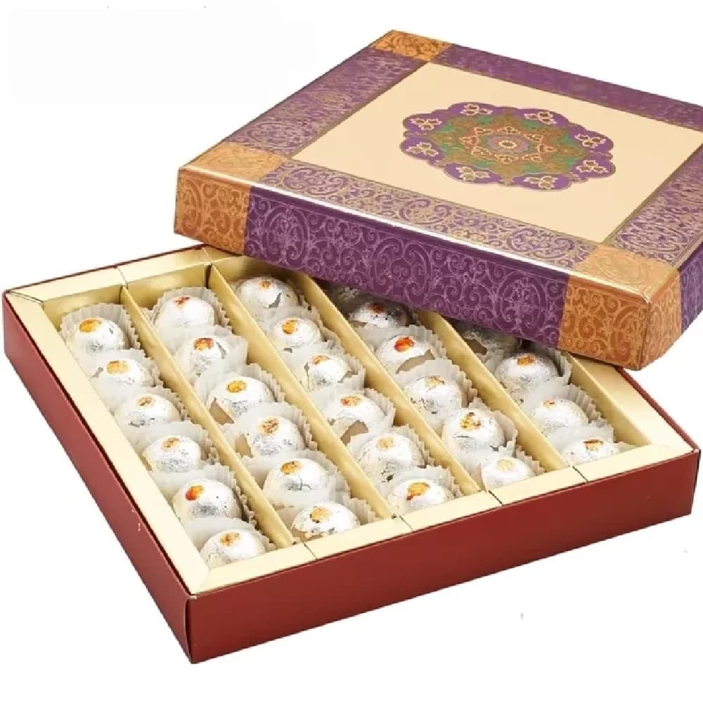 Buy Punjabi Ghasitaram Halwai Kaju Bon Bon Online - OLRAA Indian Snacks