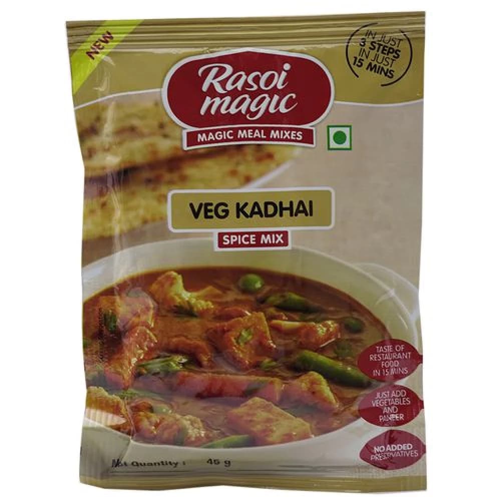 Buy Rasoi Magic Veg Kadhai Spice Mix Online - OLRAA Indian Snacks