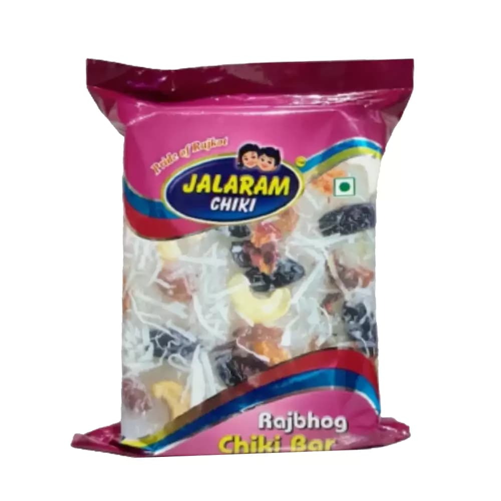 Buy Jalaram Sugar Rajbhog Chiki Online - OLRAA Indian Snacks