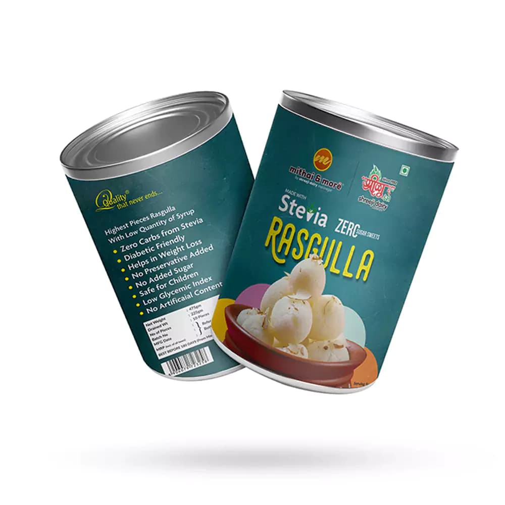 Buy Shreeji Dairy Stevia Rasgulla Online - OLRAA Indian Snacks