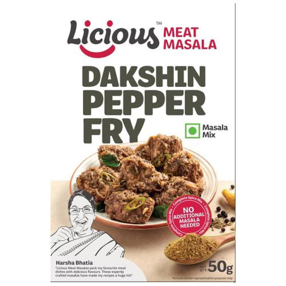 Buy Licious Dakshin Pepper Fry Masala Online - OLRAA Indian Snacks