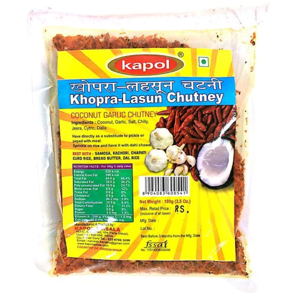Buy Kapol Khopra Lasun Chutney Online - OLRAA Indian Snacks