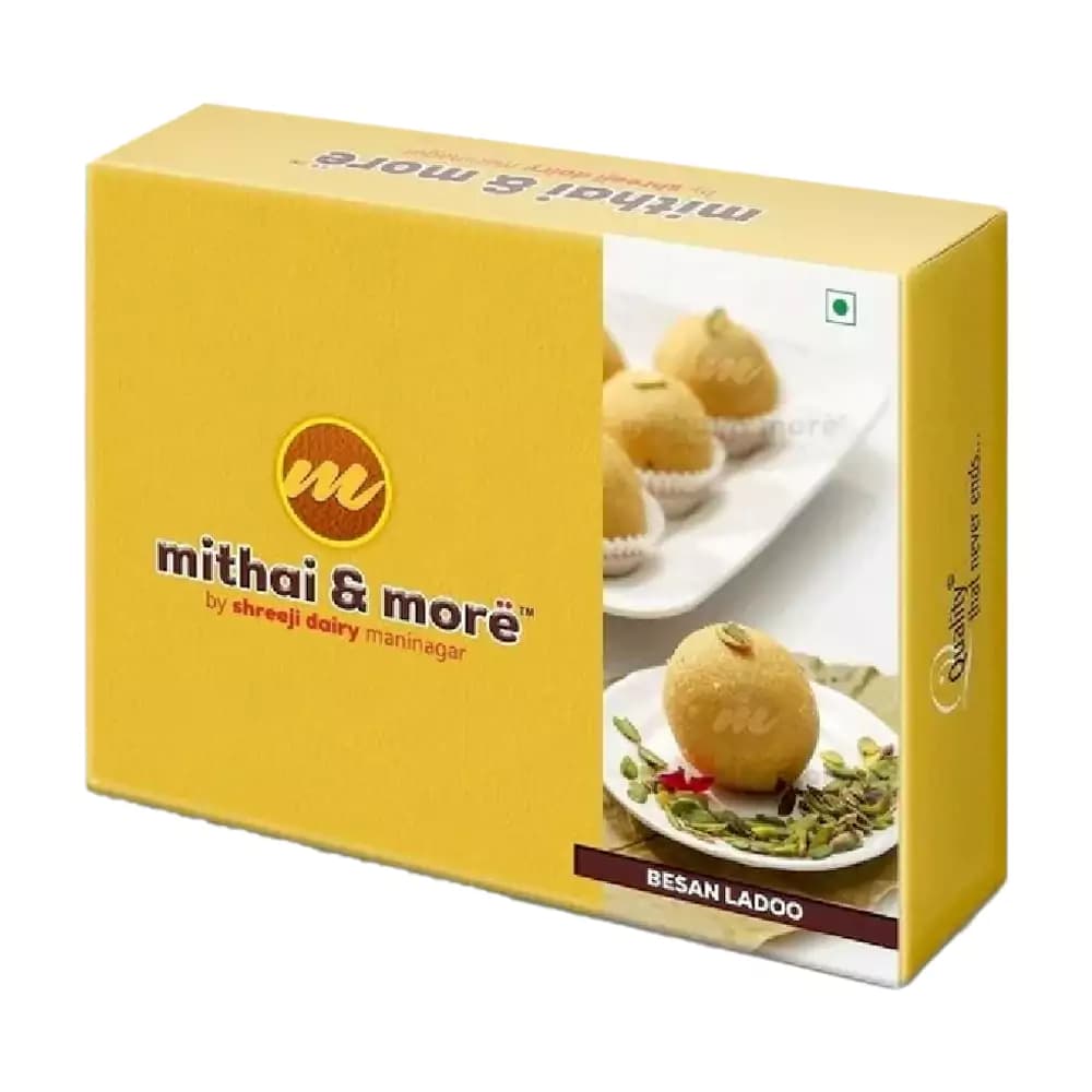 Buy Shreeji Dairy Besan Ladoo Online - OLRAA Indian Snacks