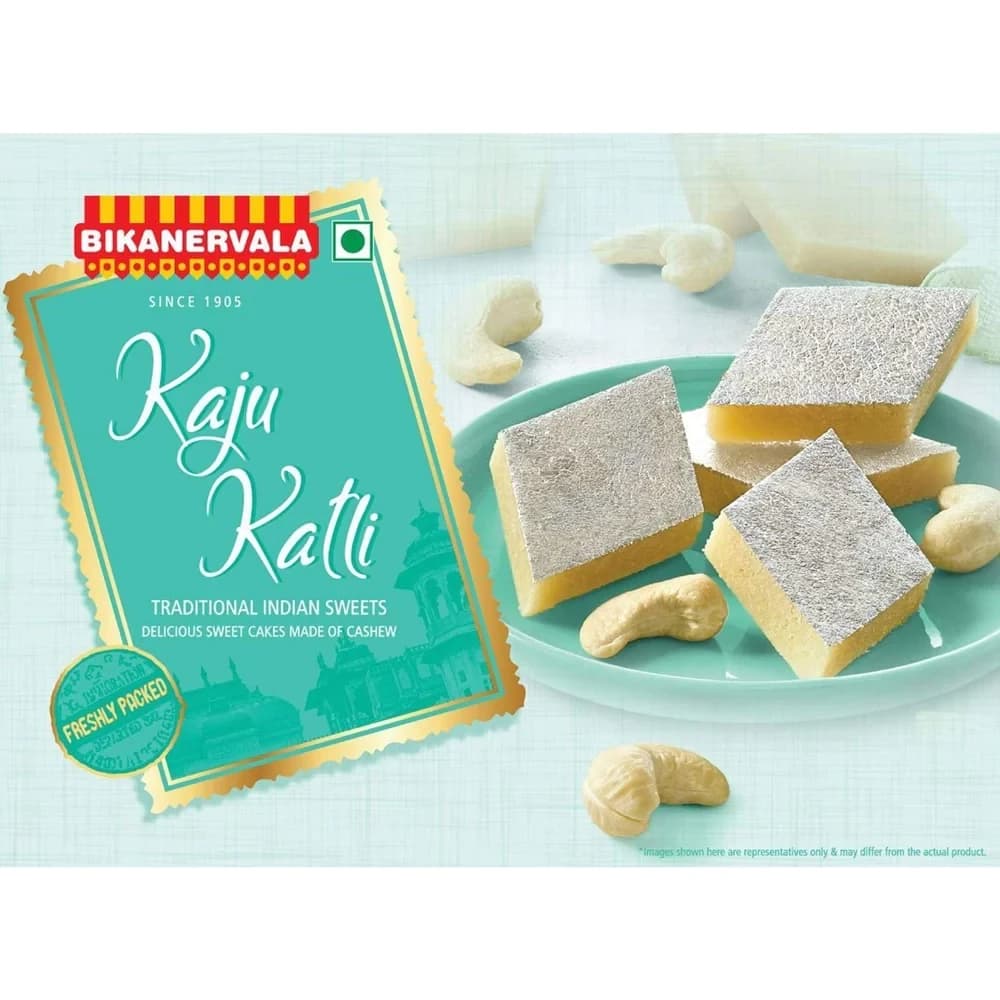 Buy Bikanervala Kaju Katli Online - OLRAA Indian Snacks
