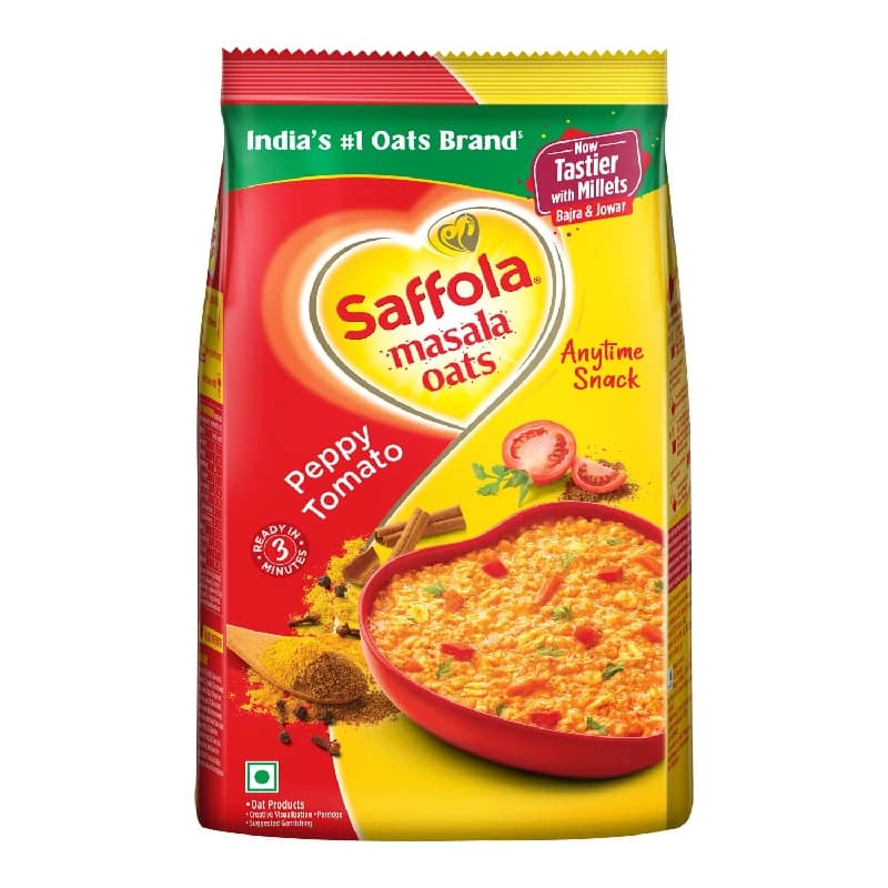 Buy Saffola Peppy Tomato Masala Oats Online - OLRAA Indian Snacks