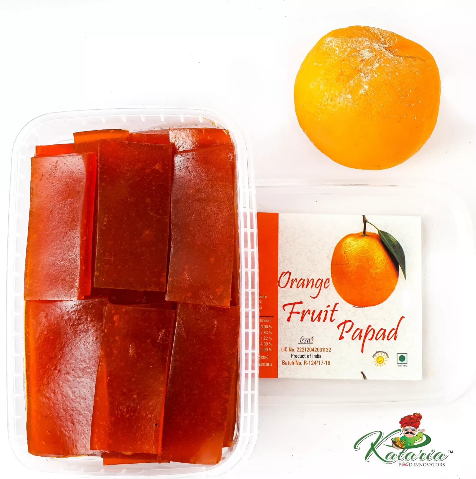 Buy Kataria Food Innovators Orange Fruit Papad Online - OLRAA Indian Snacks